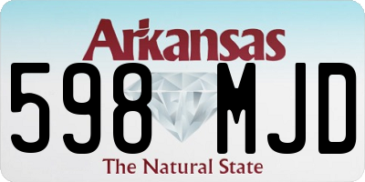 AR license plate 598MJD