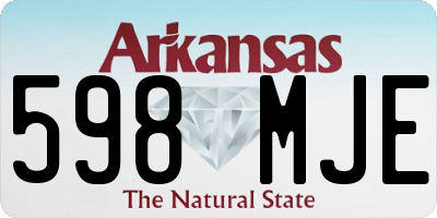 AR license plate 598MJE