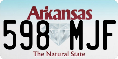 AR license plate 598MJF