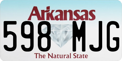 AR license plate 598MJG