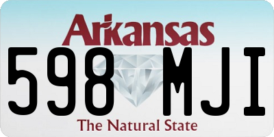 AR license plate 598MJI