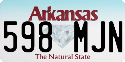AR license plate 598MJN