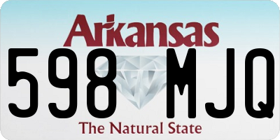 AR license plate 598MJQ