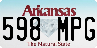 AR license plate 598MPG
