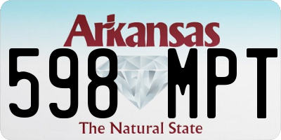 AR license plate 598MPT