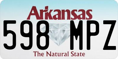 AR license plate 598MPZ