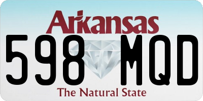 AR license plate 598MQD
