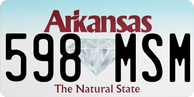 AR license plate 598MSM