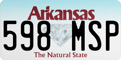 AR license plate 598MSP