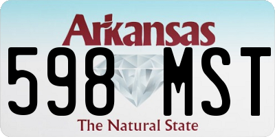 AR license plate 598MST