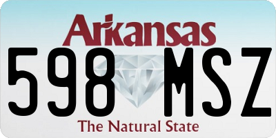 AR license plate 598MSZ