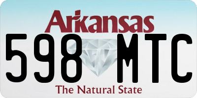 AR license plate 598MTC
