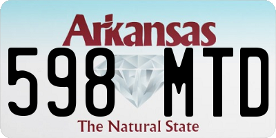 AR license plate 598MTD