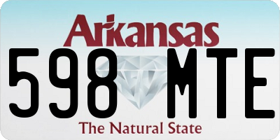 AR license plate 598MTE