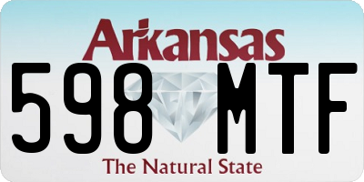 AR license plate 598MTF