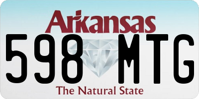 AR license plate 598MTG