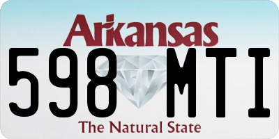 AR license plate 598MTI