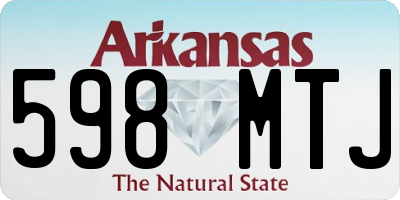 AR license plate 598MTJ