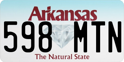 AR license plate 598MTN