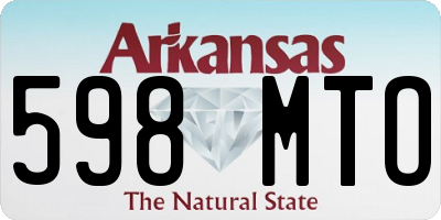 AR license plate 598MTO