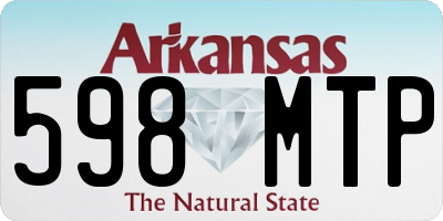 AR license plate 598MTP