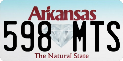 AR license plate 598MTS