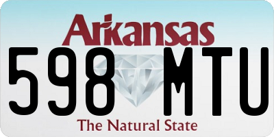 AR license plate 598MTU