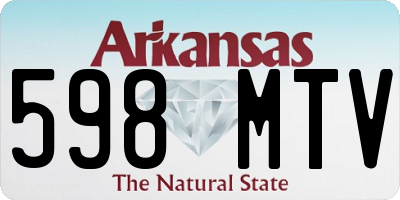 AR license plate 598MTV