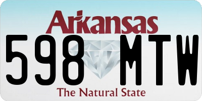 AR license plate 598MTW
