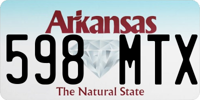 AR license plate 598MTX