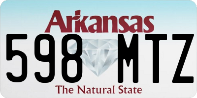 AR license plate 598MTZ