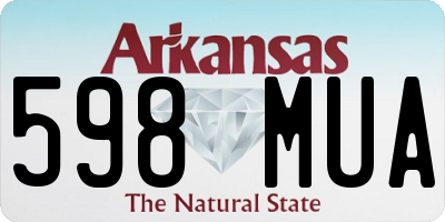 AR license plate 598MUA