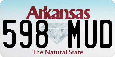 AR license plate 598MUD