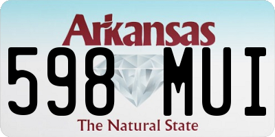 AR license plate 598MUI