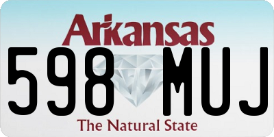 AR license plate 598MUJ