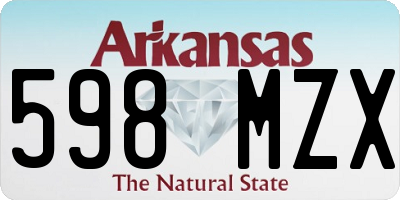 AR license plate 598MZX