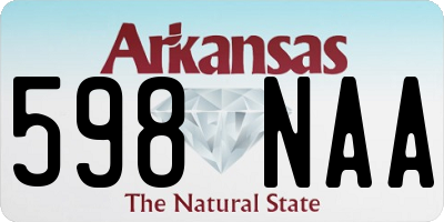 AR license plate 598NAA