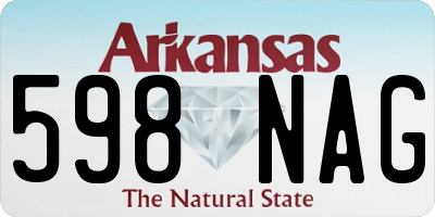 AR license plate 598NAG