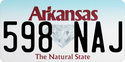 AR license plate 598NAJ