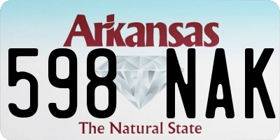 AR license plate 598NAK
