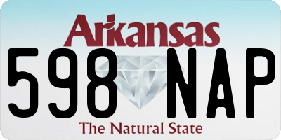 AR license plate 598NAP