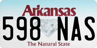 AR license plate 598NAS