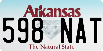 AR license plate 598NAT