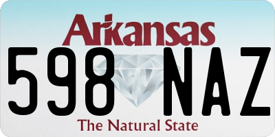 AR license plate 598NAZ