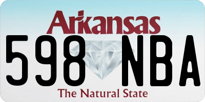 AR license plate 598NBA