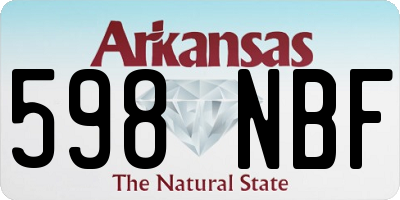 AR license plate 598NBF