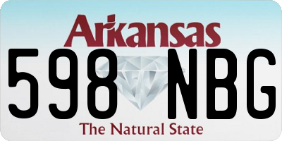 AR license plate 598NBG