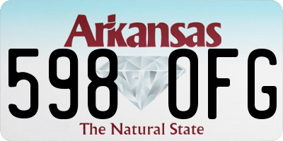 AR license plate 598OFG