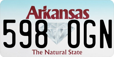 AR license plate 598OGN