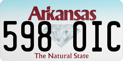 AR license plate 598OIC